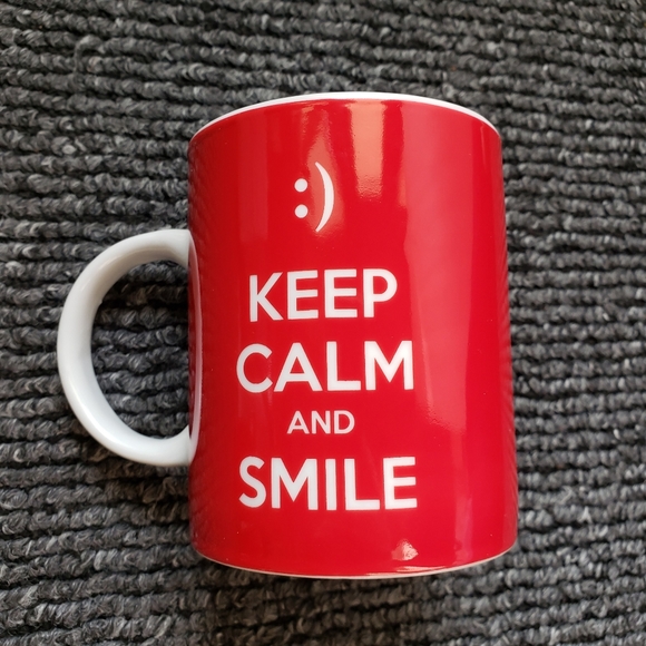 KEEP CALM and SMILE by Soho loft Mug with funny message Like New - Picture 3 of 7
